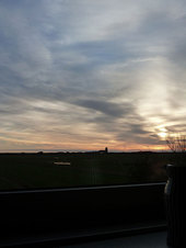 Blick aus dem Küchenfenster auf die Alte Kirche- Pellworm 